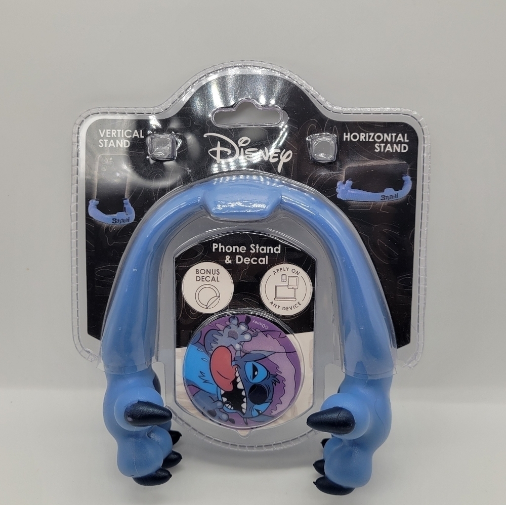 New Sealed Disney Stitch Phone Stand & Decal Suitable for Viewing or Video Call